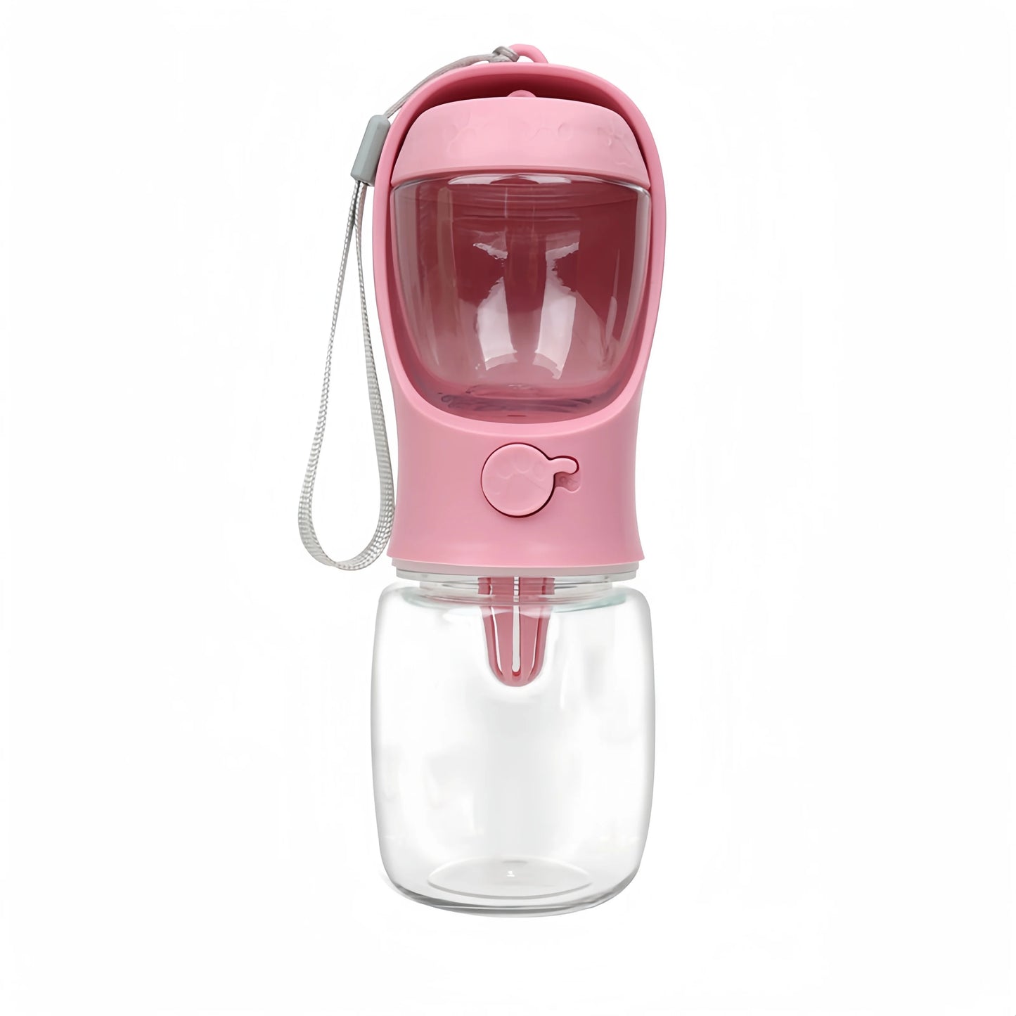 PORTABLE PET WATER BOTTLE WITH FOOD COMPARTMENT & DISPENSER