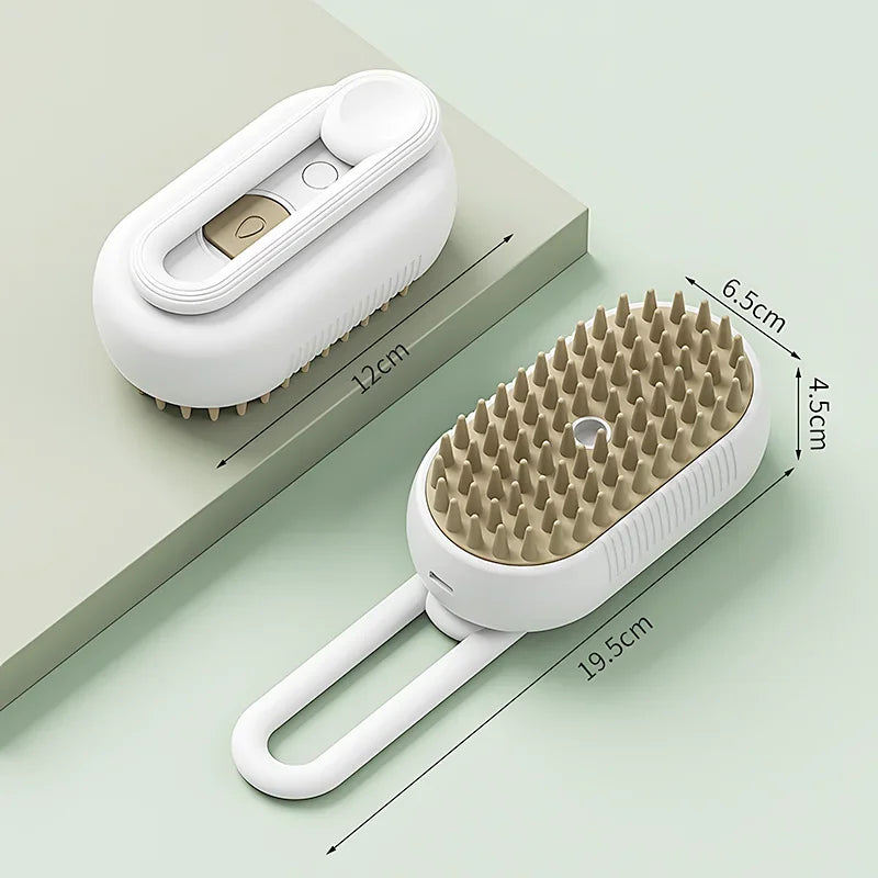 SILICONE PET GROOMING BRUSH WITH SHAMPOO DISPENSER