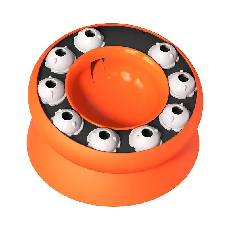 INTERACTIVE CAT PUZZLE FEEDER BOWL WITH SLANTED DESIGN