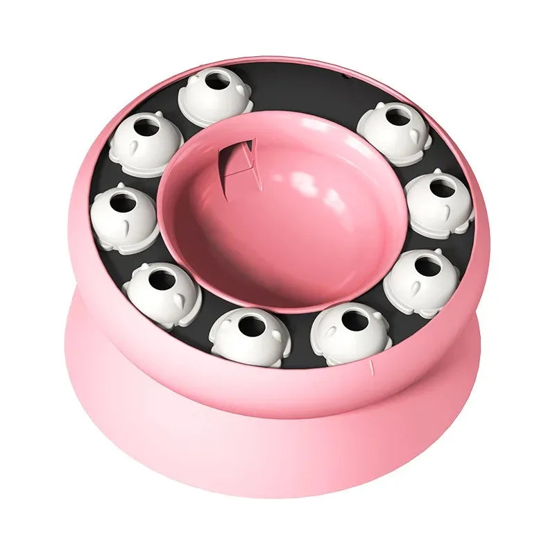 INTERACTIVE CAT PUZZLE FEEDER BOWL WITH SLANTED DESIGN