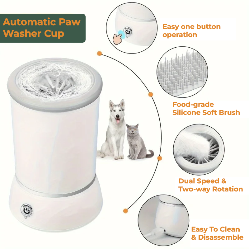 AUTOMATIC ELECTRIC PET PAW CLEANER CUP