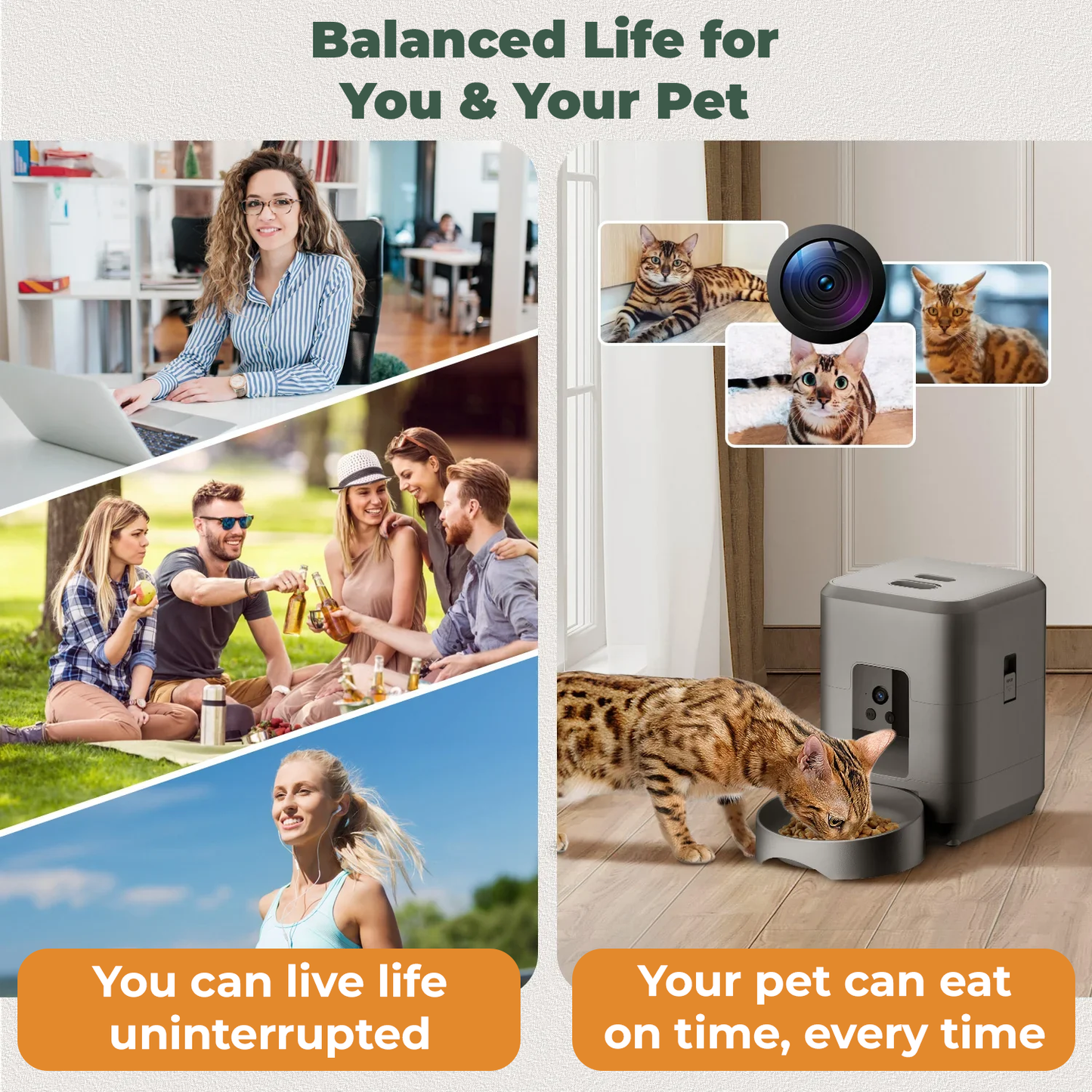 SMART AUTOMATIC PET FEEDER WITH WIFI, VIDEO & VOICE MESSAGING