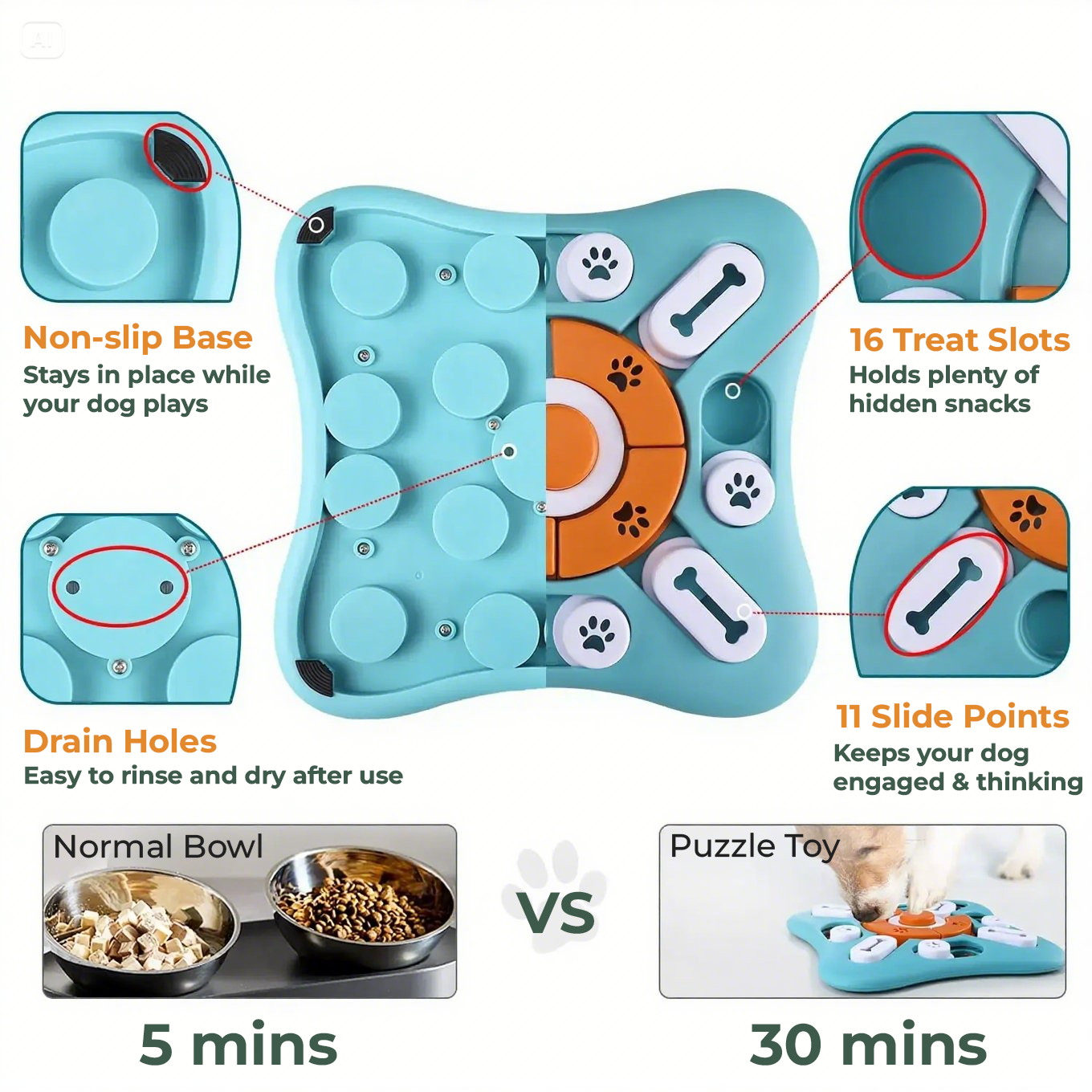 PUZZLE SLOW FEEDER FOR DOGS