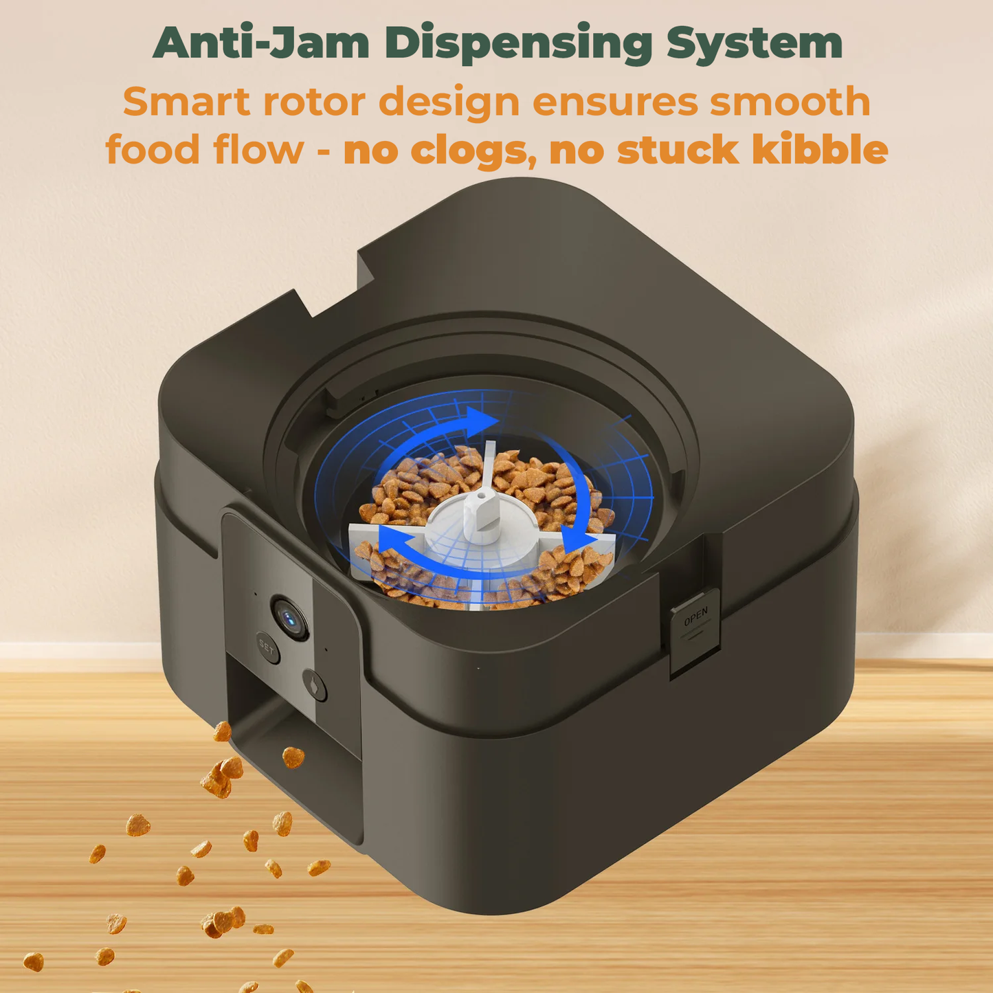 SMART AUTOMATIC PET FEEDER WITH WIFI, VIDEO & VOICE MESSAGING