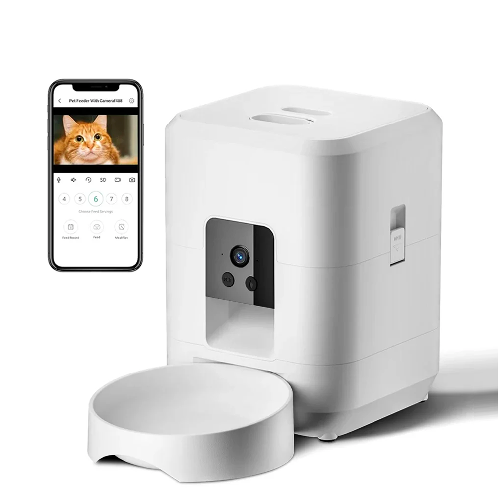 SMART AUTOMATIC PET FEEDER WITH WIFI, VIDEO & VOICE MESSAGING