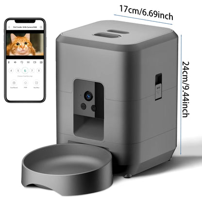 SMART AUTOMATIC PET FEEDER WITH WIFI, VIDEO & VOICE MESSAGING