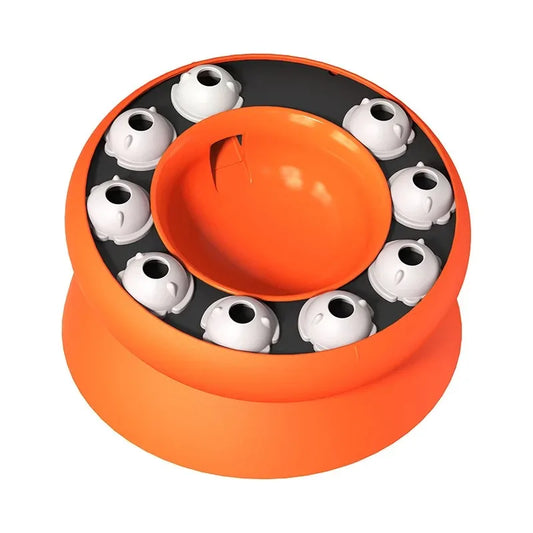INTERACTIVE CAT PUZZLE FEEDER BOWL WITH SLANTED DESIGN