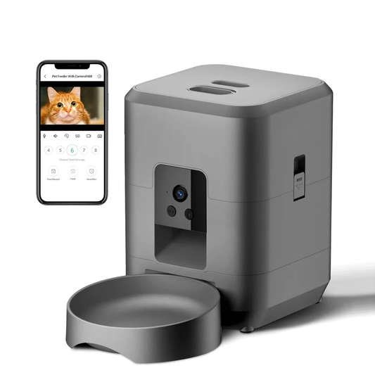 SMART AUTOMATIC PET FEEDER WITH WIFI, VIDEO & VOICE MESSAGING