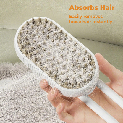 SILICONE PET GROOMING BRUSH WITH SHAMPOO DISPENSER