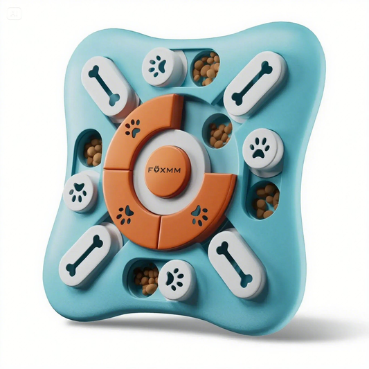 INTERACTIVE DOG PUZZLE TOY FOR TREAT DISPENSING