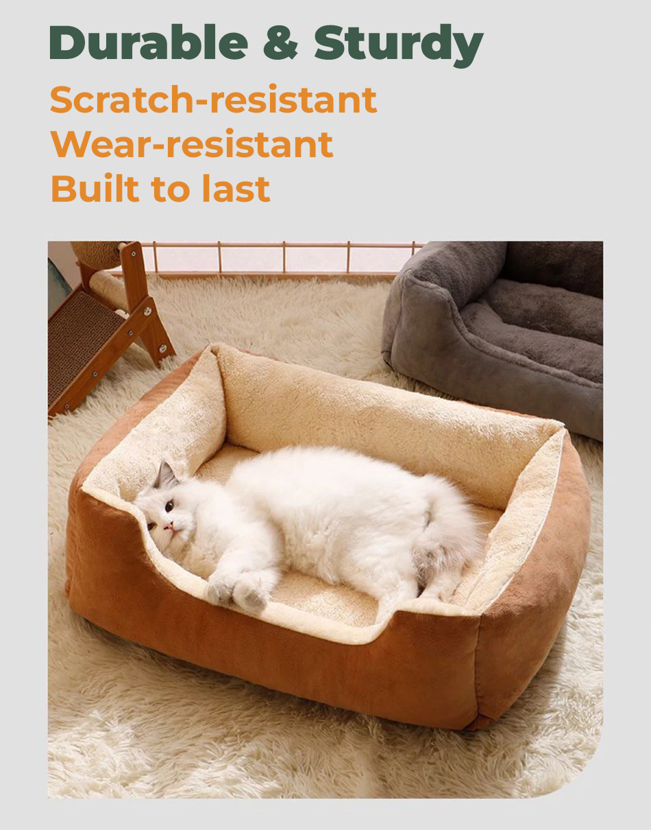 SOFT ORTHOPEDIC PET BED WITH ANTI-SLIP BOTTOM