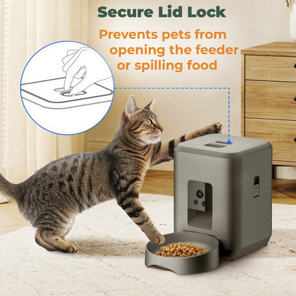 SMART AUTOMATIC PET FEEDER WITH WIFI, VIDEO & VOICE MESSAGING