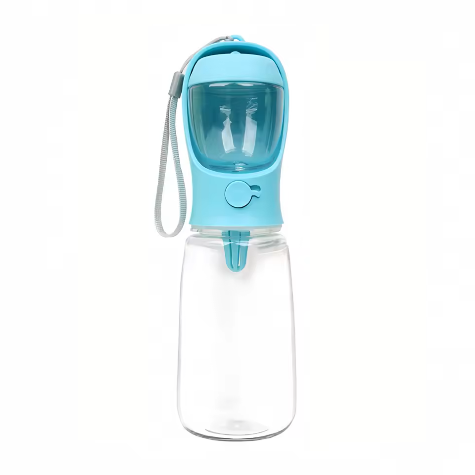 PORTABLE PET WATER BOTTLE WITH FOOD COMPARTMENT & DISPENSER