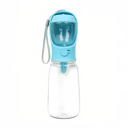 PORTABLE PET WATER BOTTLE WITH FOOD COMPARTMENT & DISPENSER